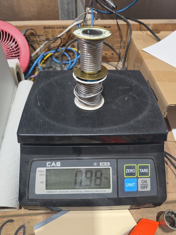 2-60/40 .125" Dia FRY Solid Solder Wire, 1-lb. Spools ish