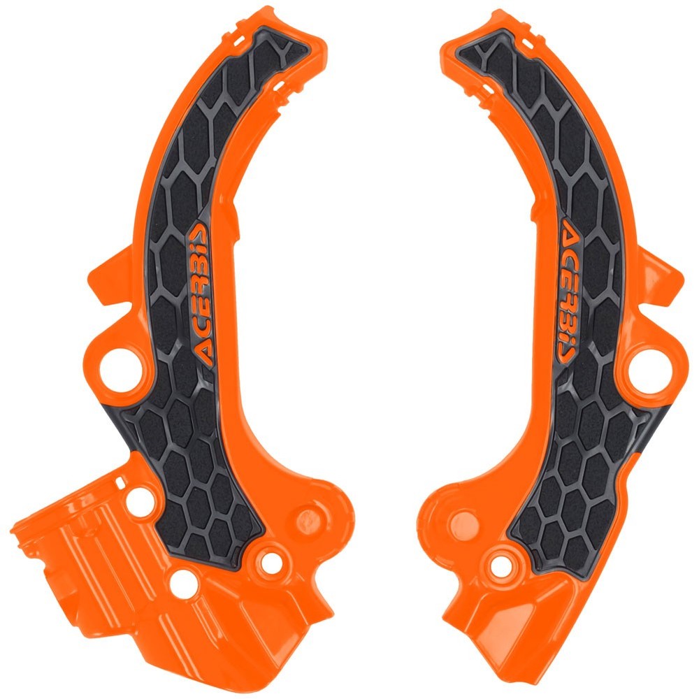 Acerbis 2985891008 X-Grip Frame Guards Orange/Black