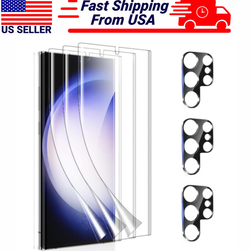 Hydrogel Screen Protector Camera Lens Protector for Samsung S24 Ultra Plus S23