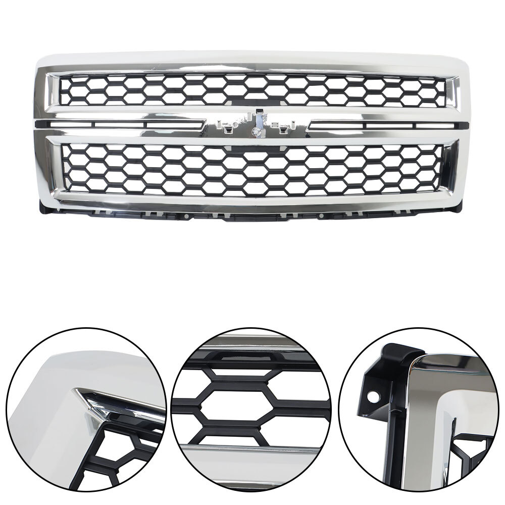 Front Bumper Grille Honeycomb For Chevrolet Silverado 1500 2014-2015 GM1200696