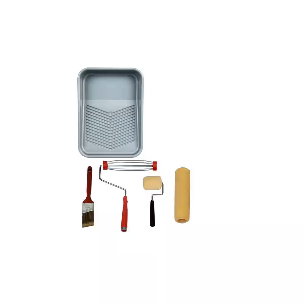 6-Piece Plastic Tray/High-Density Polyester Knit Paint Applicator Kit