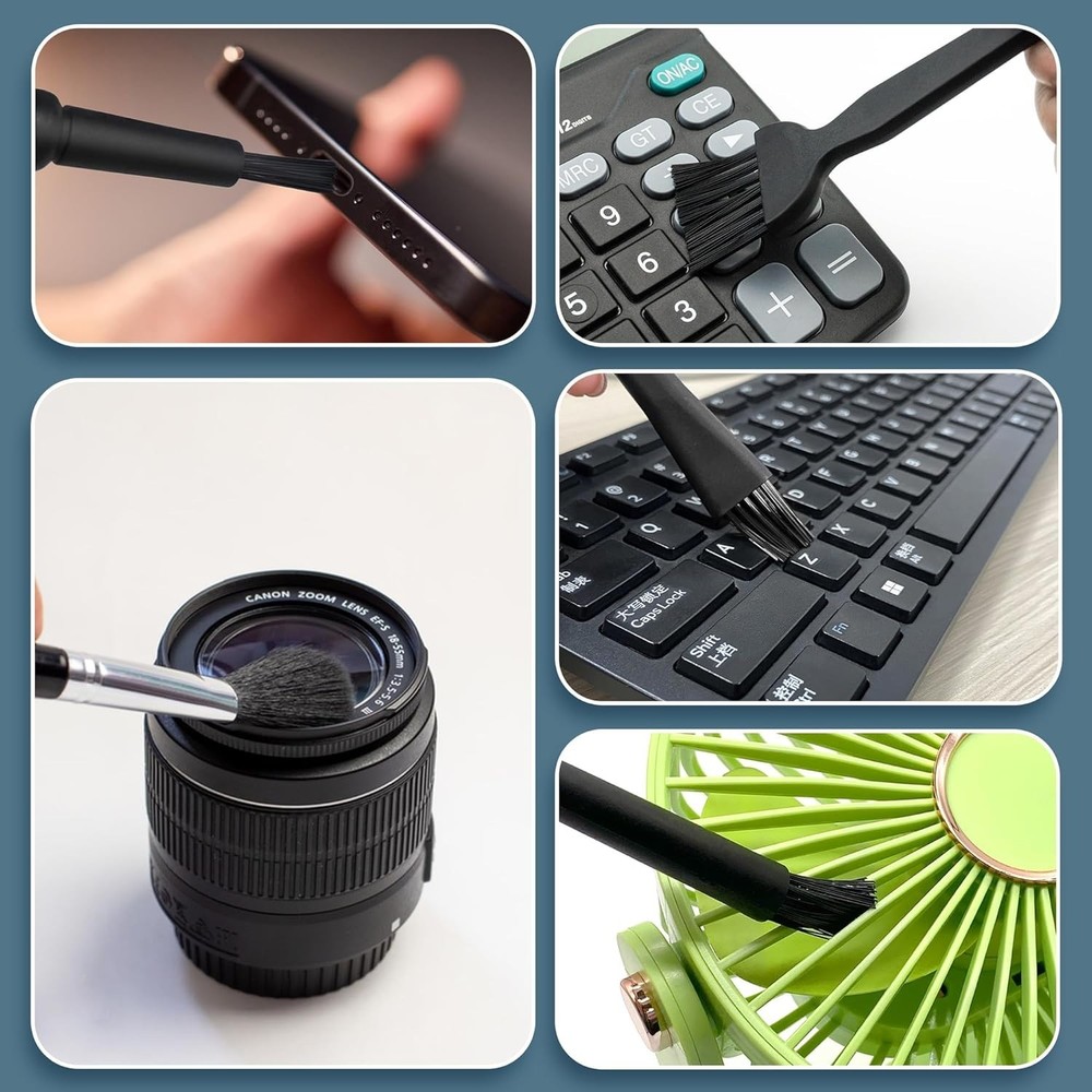 Durable Nylon Mini Brushes Kit (5 PCS) for Effective Keyboard & Electronics Care
