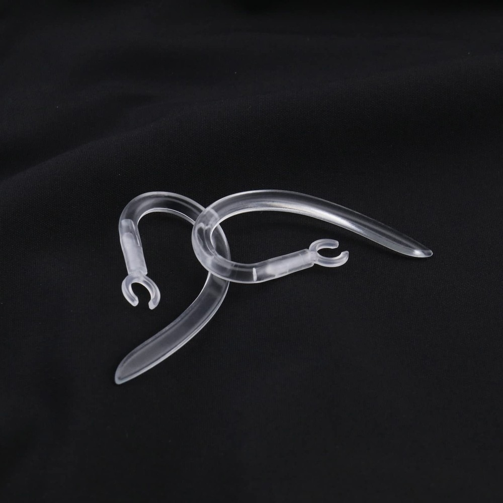 eMagTech 5Pcs Silicone Headset Clip Hook Replacement Bluetooth large, white