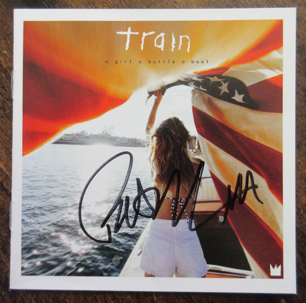Pat Monahan Train Signed CD Booklet - Beckett BAS