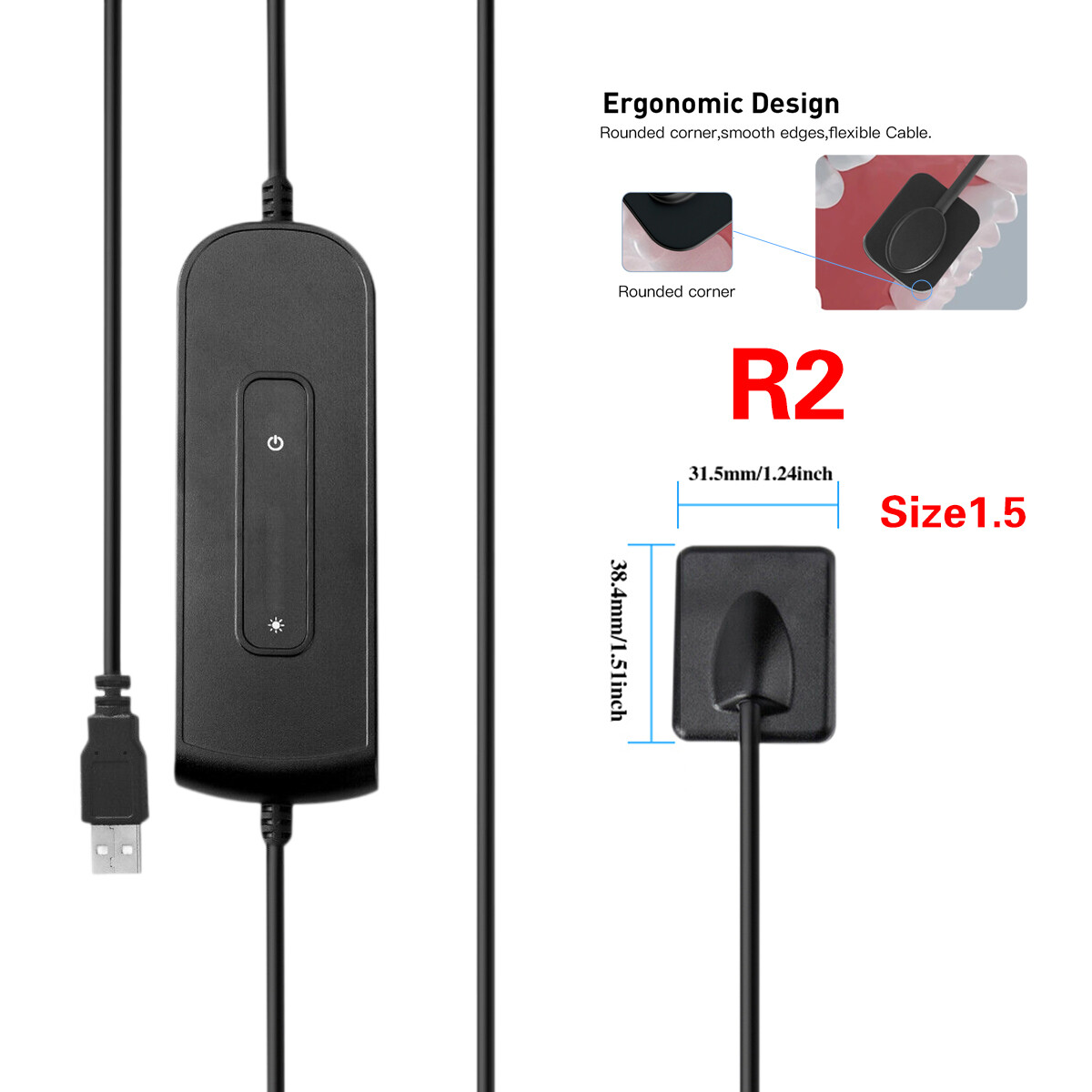 Equipo dental Sistema de imagen digital RVG Sensor de rayos X Tamaño 1.5 XVS2530