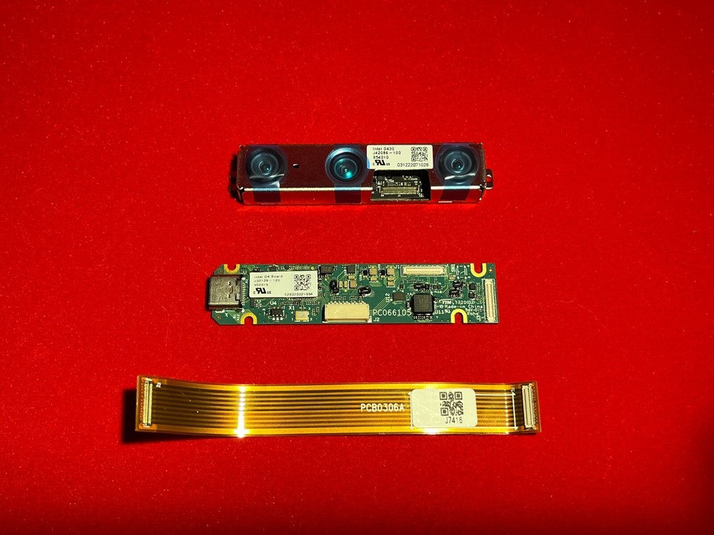 Barebone Intel RealSense Depth Module D430 + D4 Board + 100mm Flex Ribbon Cable