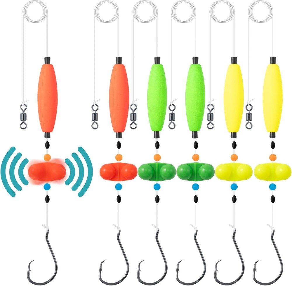 Catfish Rigs Float Catfishing 5/0 HOOK * 6PCS, Multiple colors