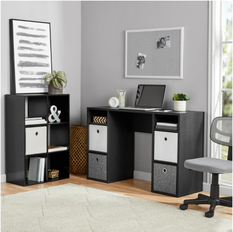 Mainstays 6 Cube Storage Organizer, Black