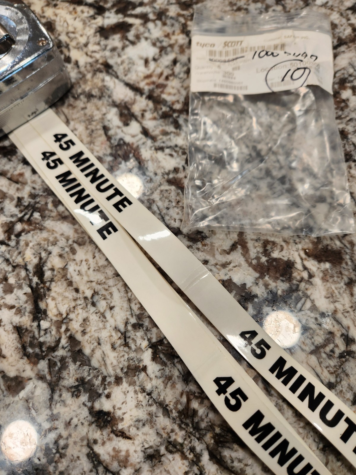 LOT of 10 SCOTT 45 MINUTE 4500 PSI TRANSPARNT CYLINDER LABEL 10007497 Approx 22"