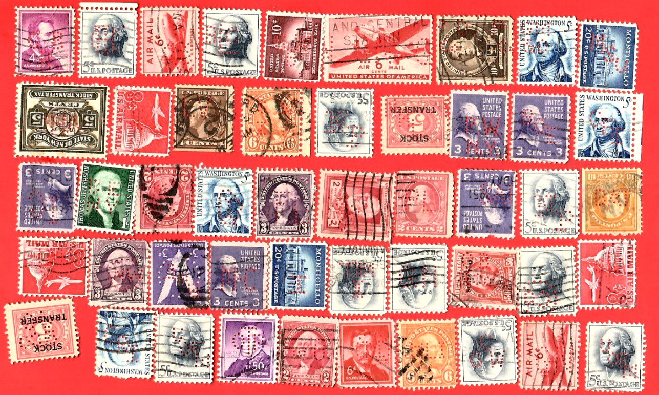 U. S. PERFIN Stamps Used 😊