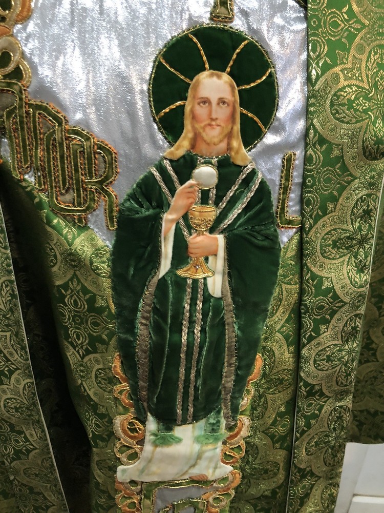 Green Gothic Style Holy Trinity Vestment