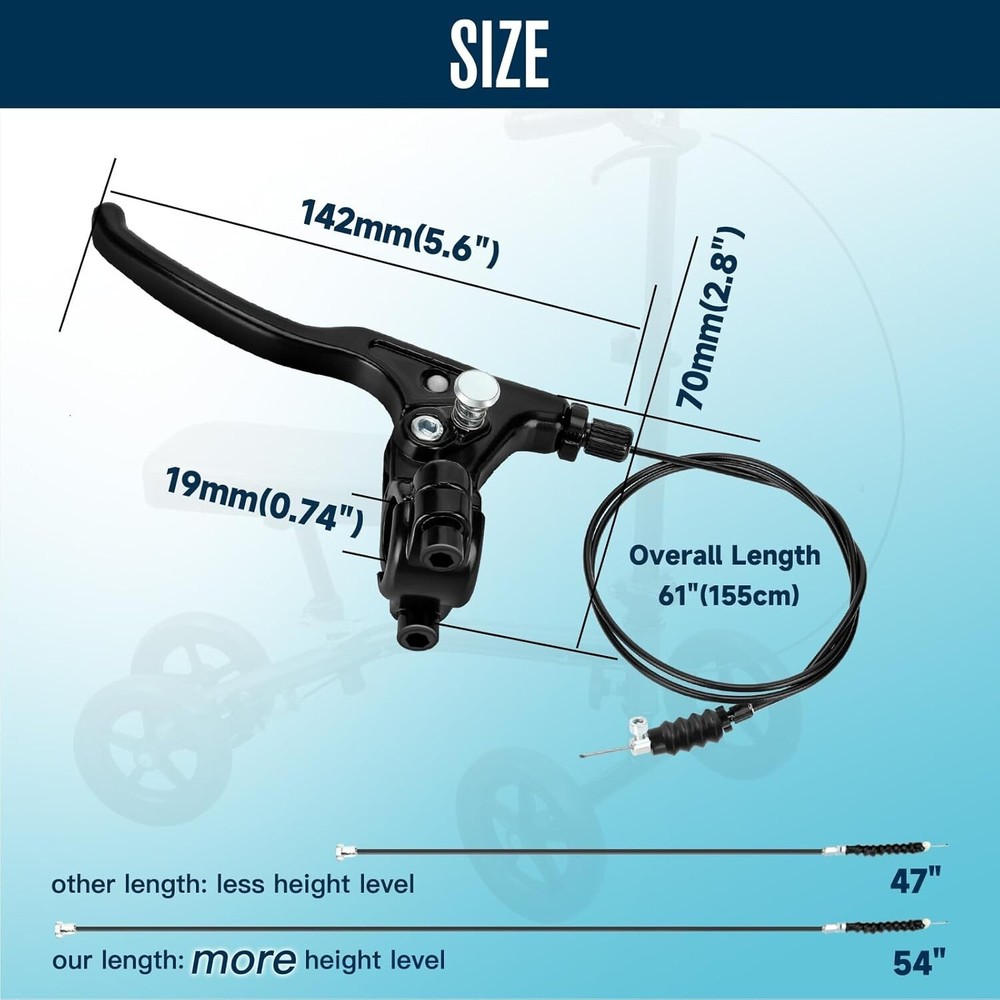 FVRITO Knee Scooter Brake Assembly Replacement for Rolling Knee Walker, Steerabl