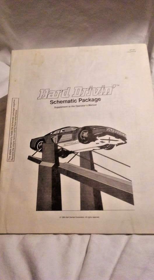 Hard Drivin Schematic Package Free Shipping US Shipper