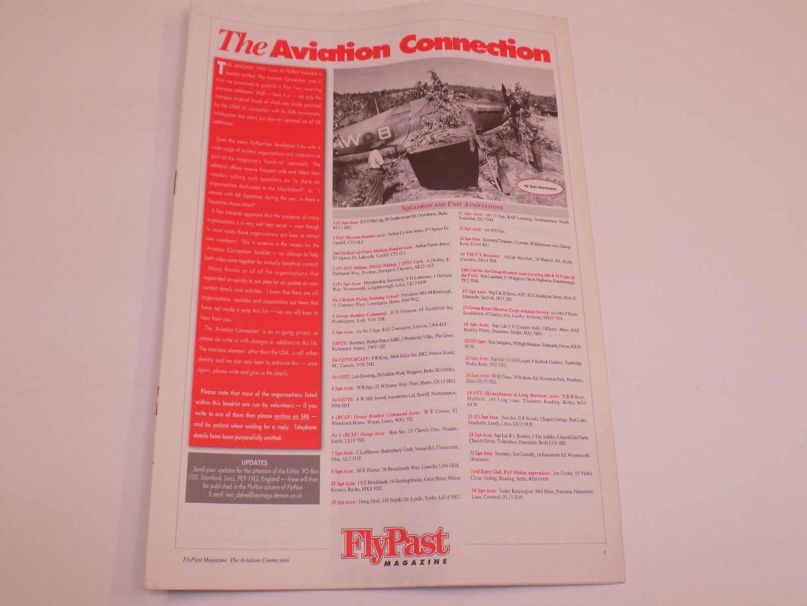 Fly Past Magazine The Aviation Connection Part Two from Jan 1997 Airplane RAF UK