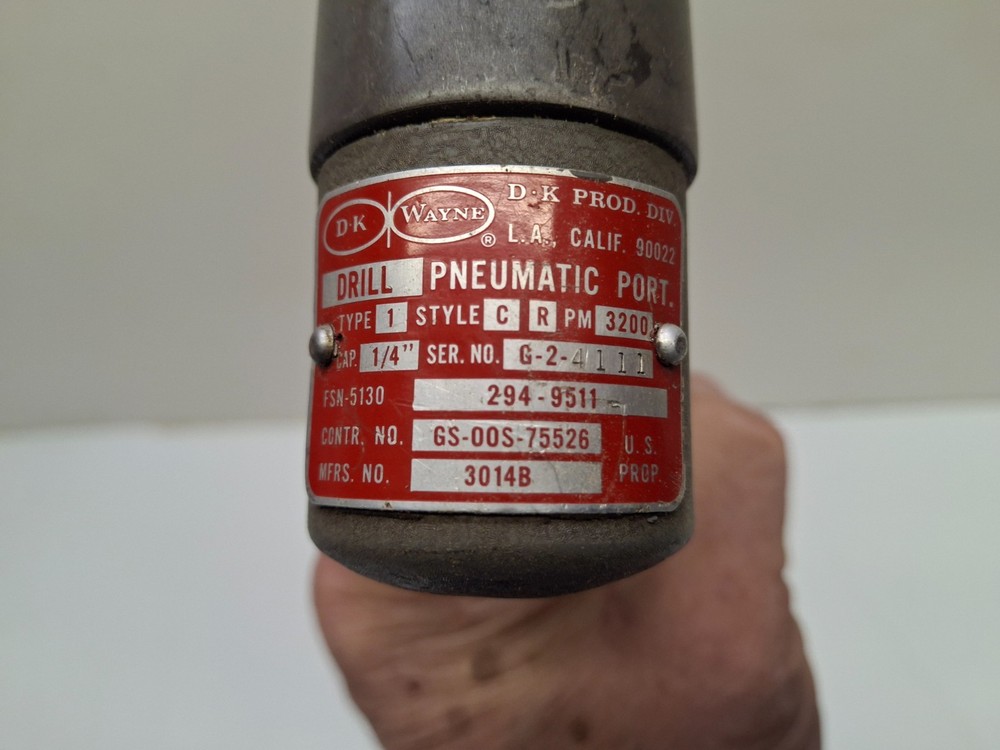 DK Wayne Pneumatic Drill Tool 3014B 1/4"