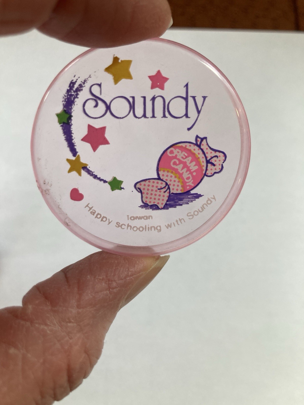Vintage Soundy Cream Candy Erasers Made in Taiwan Happy Schooling with Soundy