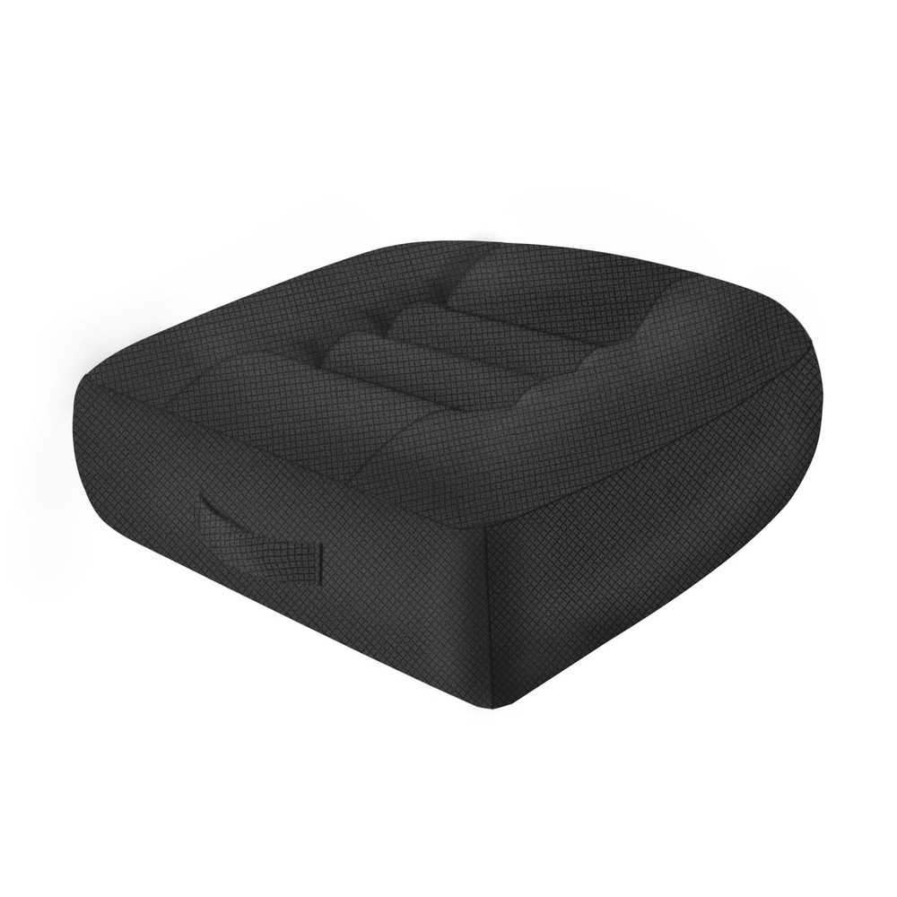 runfider Car Booster Thick Height Adjustable Standard - Without Straps, Black