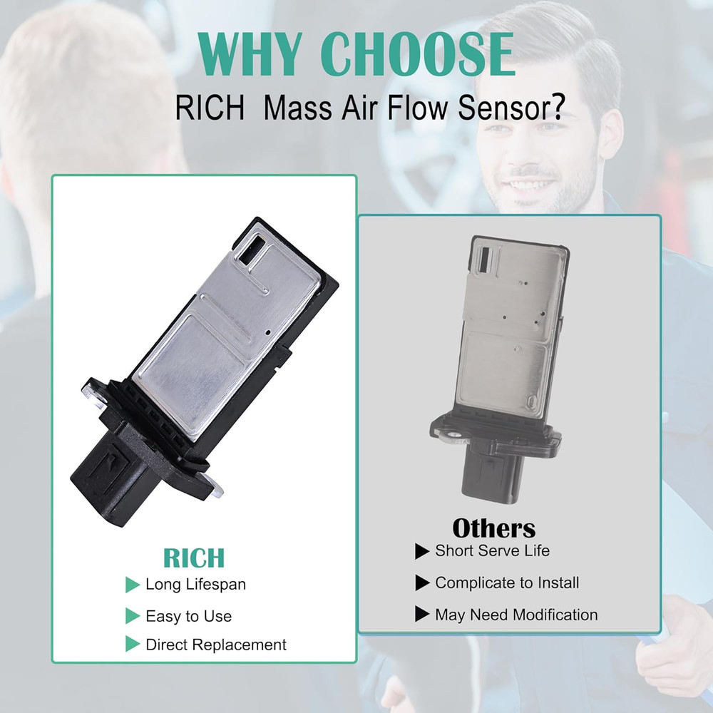 Rich Mass Air Flow Sensor MAF Sensor Compatible with Ford Escape Expedition Expl