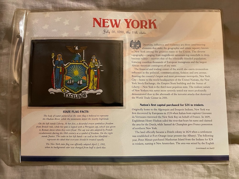 WILLABEE & WARD FLAG PATCH PANE ****NEW YORK