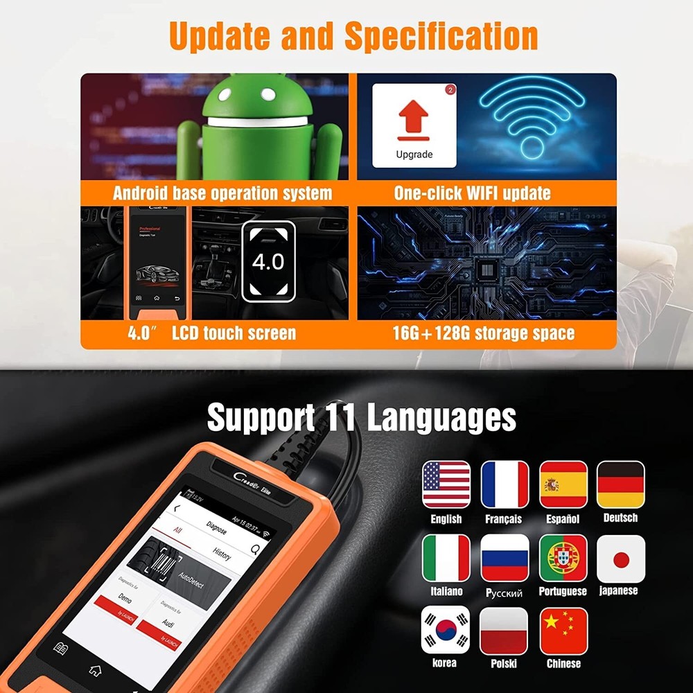 LAUNCH Creader Elite for Nissan OBD2 Car Diagnostic Tool Scanner Key Coding IMMO