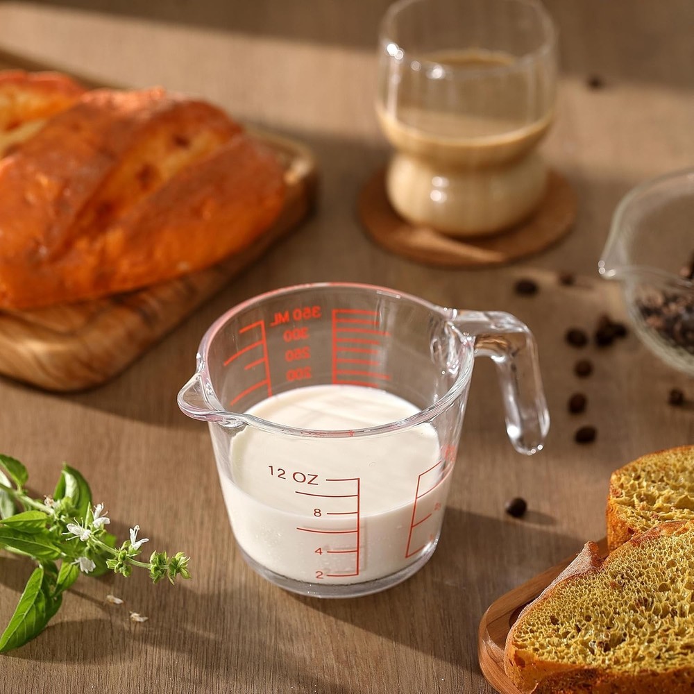 Glass Measuring Cup For Baking & Cooking kitchen Essentials Tools