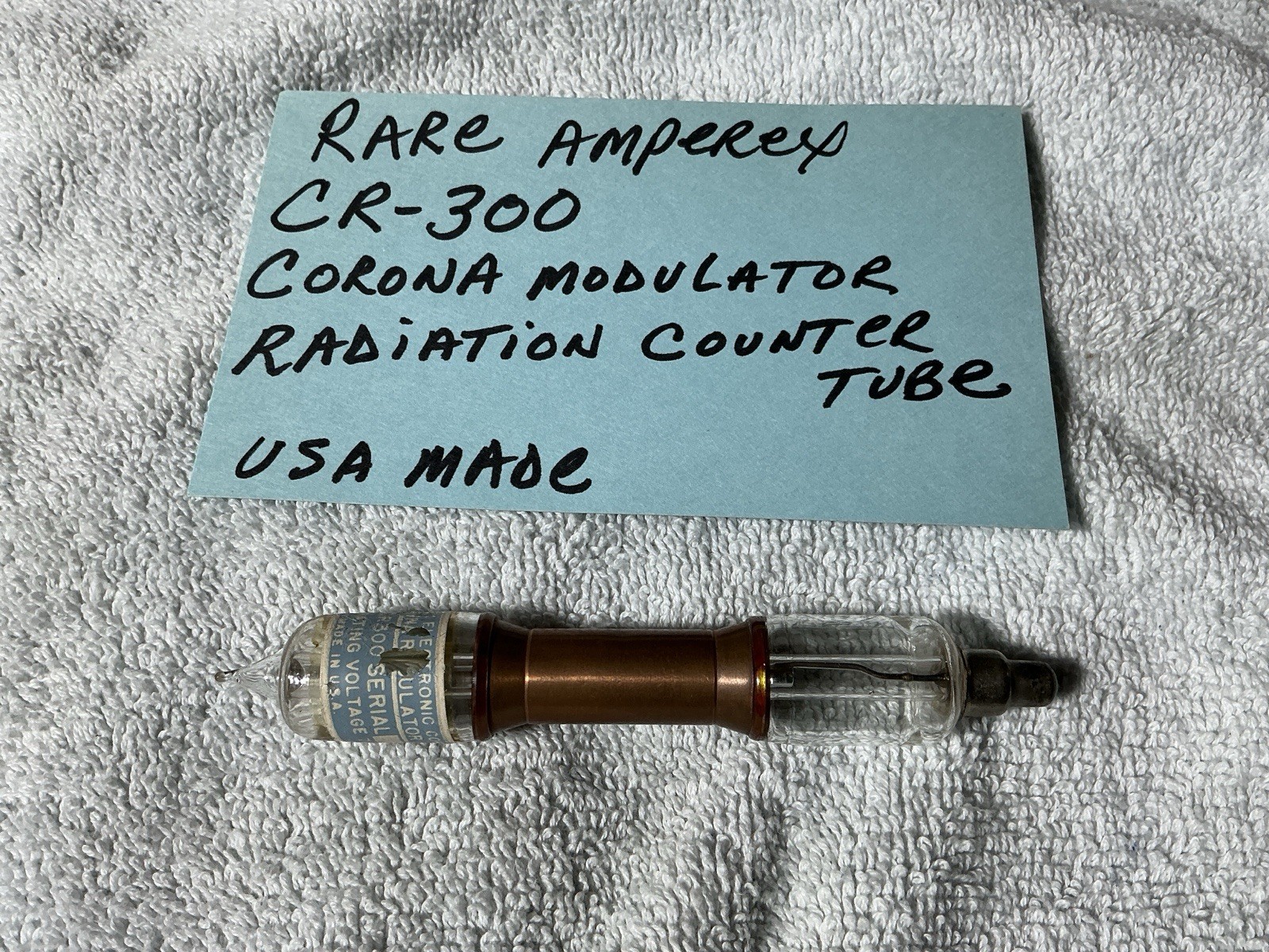 Radiation counter Vacuum Tube AMPEREX CR-300 Tipped Glass Tube Corona Modular