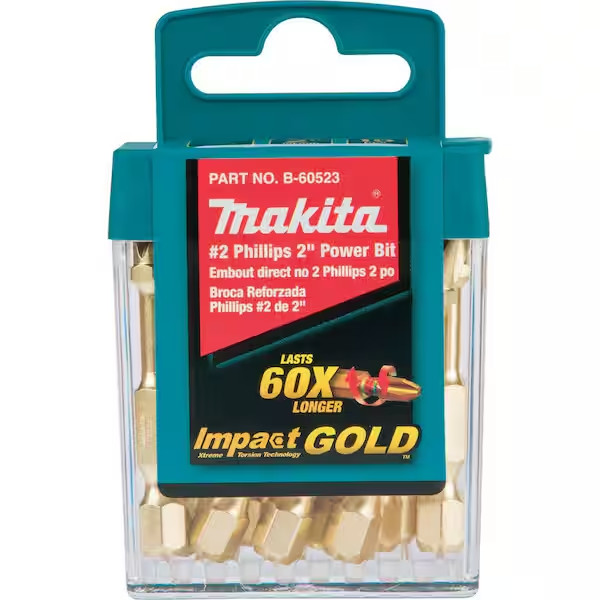 Impact GOLD #2 2 In. Phillips Power Bit (15 per Pack)