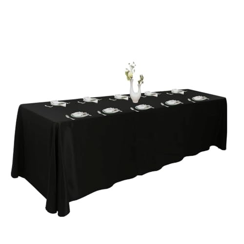 Extra Large Table Cloths. 8+ft Rectangle Tables 156" x 90" (Rectangular) Black