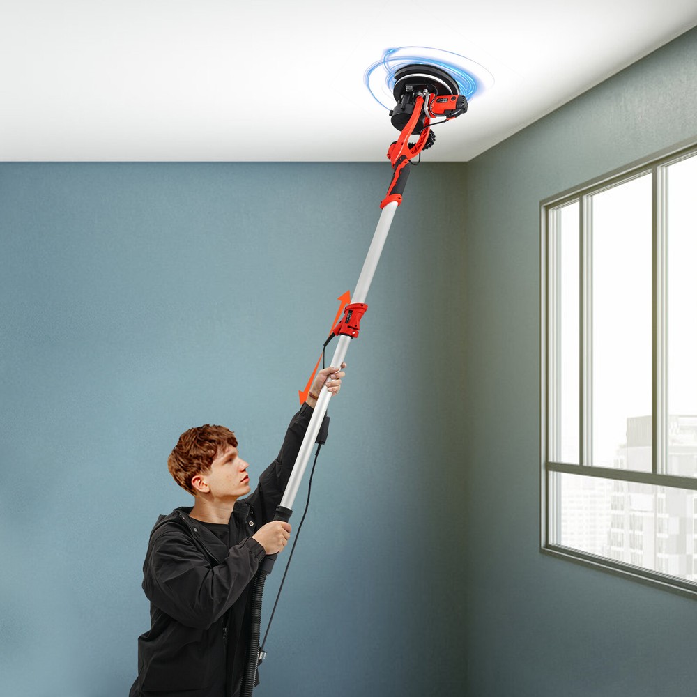 Drywall Sander 750W 6 Variable Speed Sander Electric Ceiling Wall Sander Red