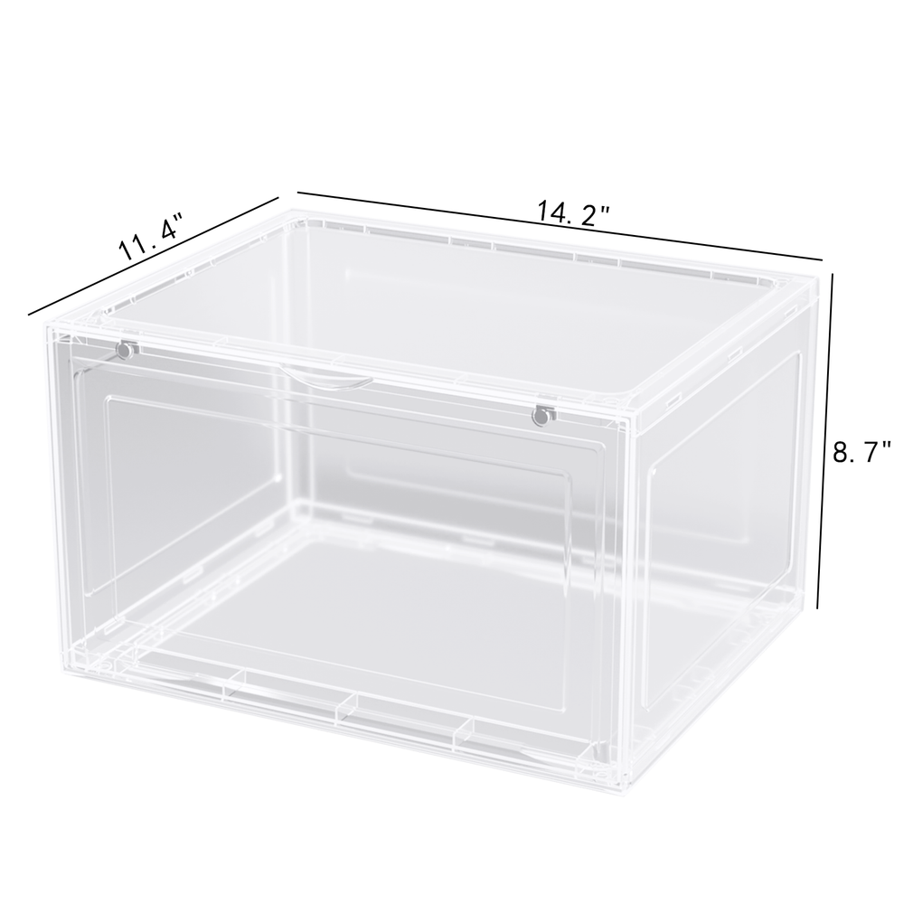 9/12Pack Clear Shoe Storage Box Plastic Sneaker Display Case Organizer Container