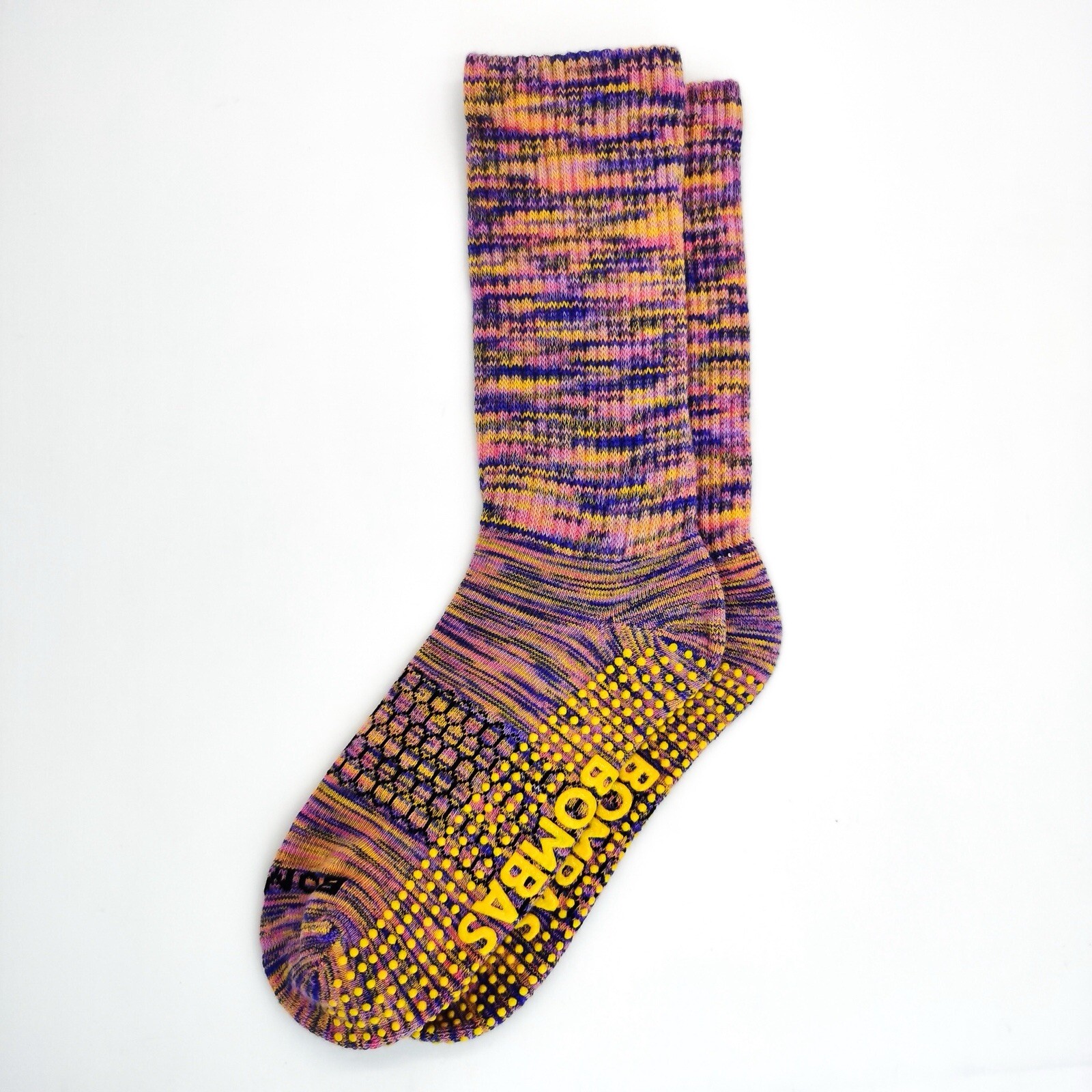 4 pairs BOMBAS Women's Performance Gripper Honeycomb Crew Socks size Small