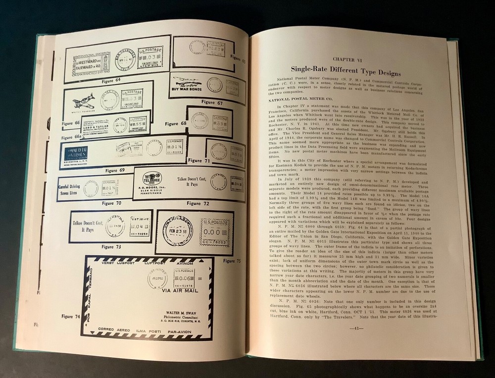 HISTORY AND EVOLUTION OF METERED POSTAGE by William K. Thomas APS 1962 HC