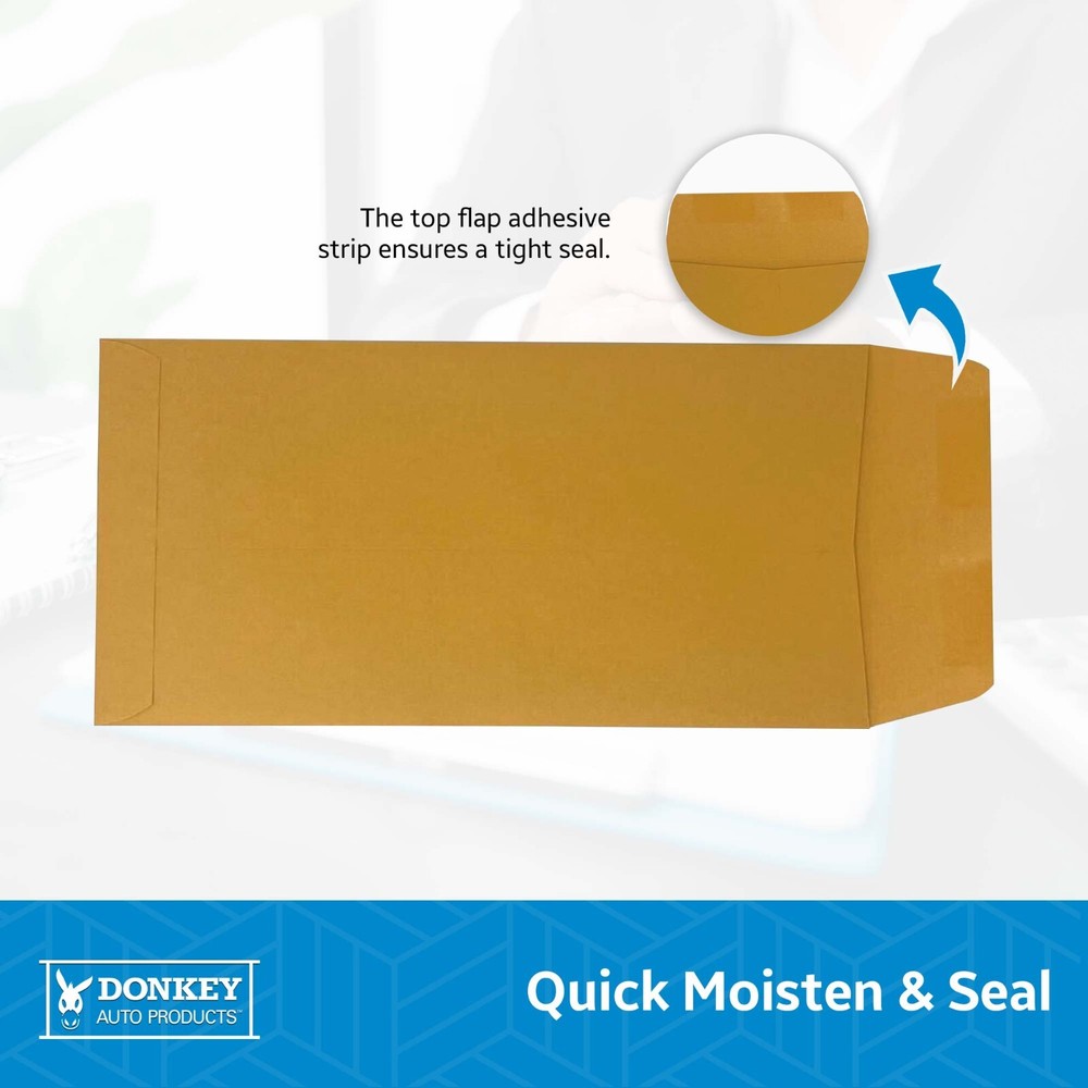 Blank License Plate Envelopes - Moisten & Seal Flap (100 Per Pack)