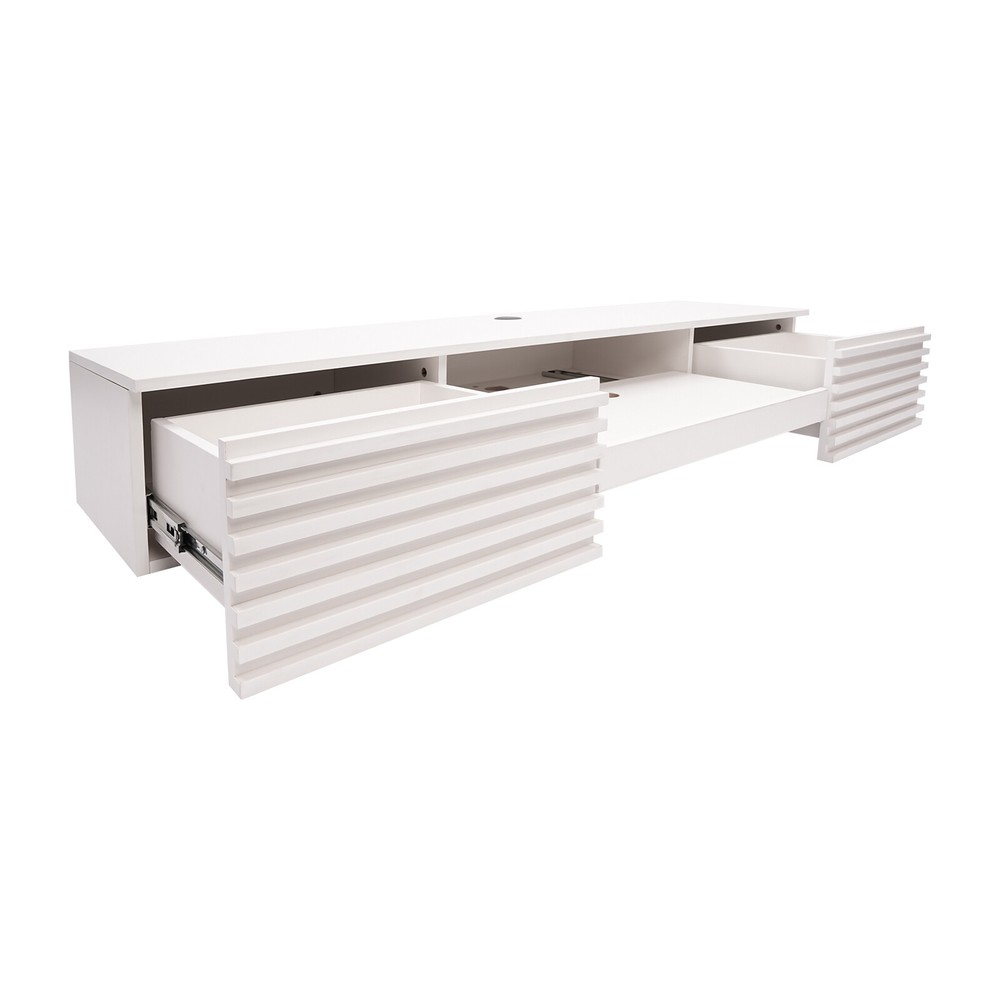 Wall Mounted Desk Wall Organizer Rectangular Table w/ Pull Out Drawer 54.43kg