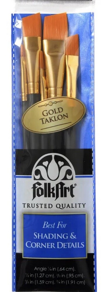 FolkArt Angle Brush Set-5/Pkg