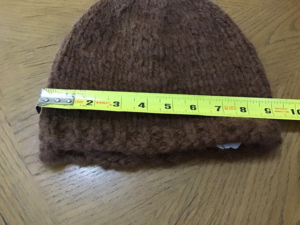 Brown Alpaca Crocheted Handmade Skull Cap