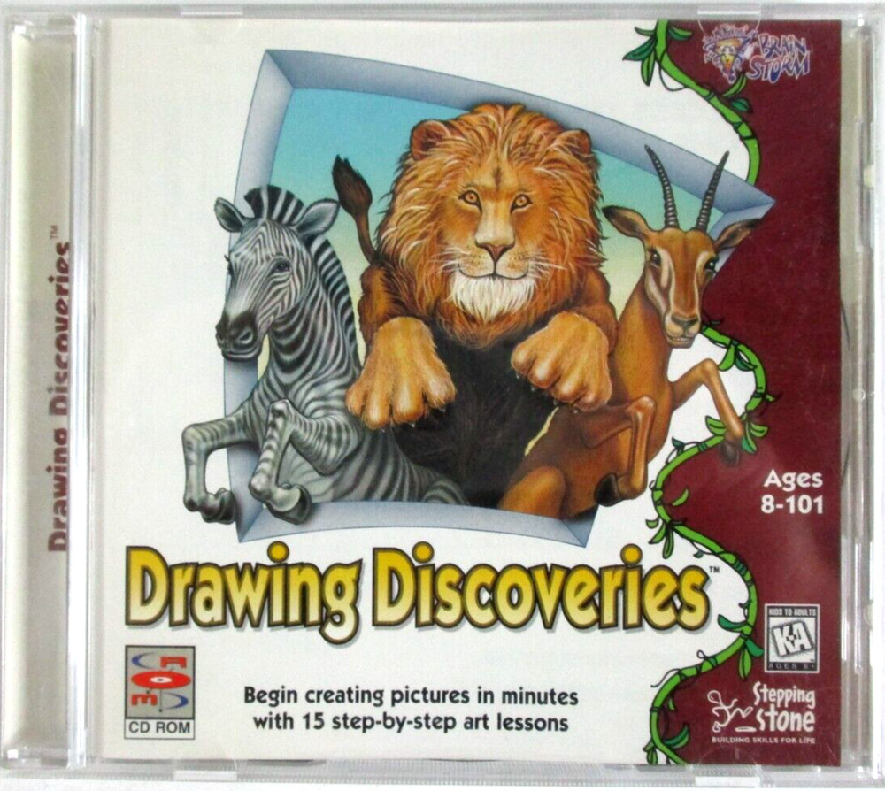 Stepping Stone DRAWING DISCOVERIES Windows CD!!