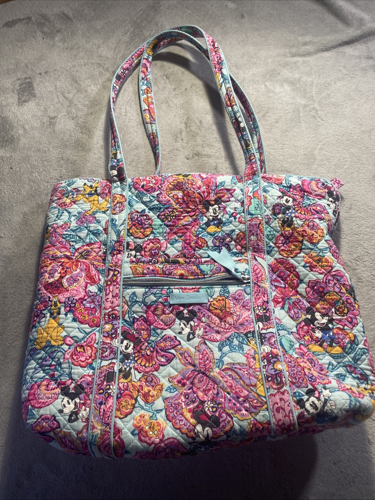 Disney Mickey Mouse and Friends Colorful Garden Iconic Vera Tote by Vera Bradley