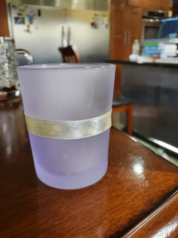 2 Cameo Votive Candle Holders