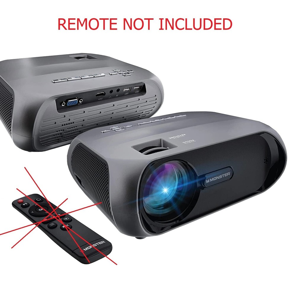 Monster Vision 1080P Image Stream Projector ONLY 2500 Lumens [MISSING REMOTE]™