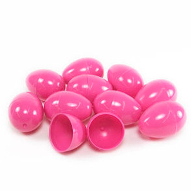 24 EMPTY PINK PLASTIC EASTER VENDING EGGS 2.25 INCH, BEST PRICE, FASTEST SHIP!!