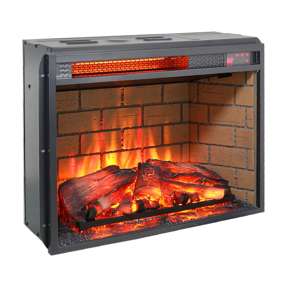 23inch Electric Fireplace Insert Heater with Remote Control & Timer 1500W