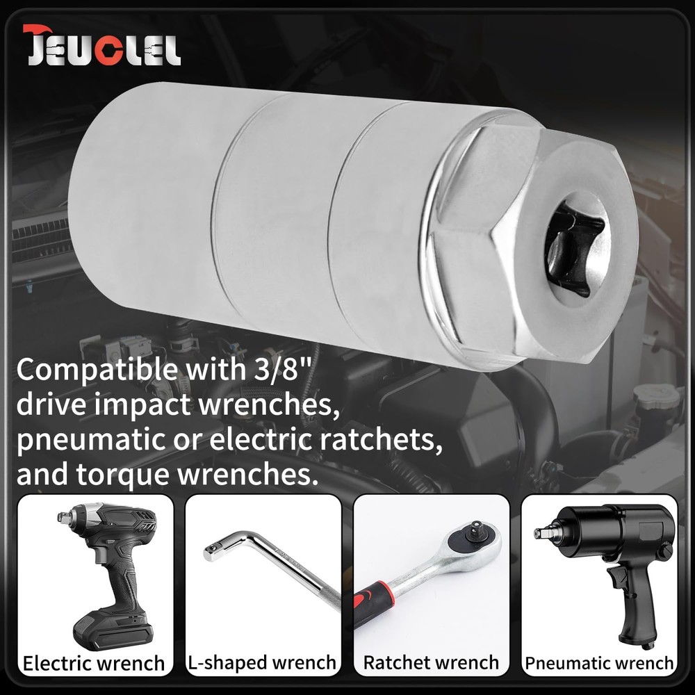 JEUCLEL Oil Pressure Sensor Switch Socket, 3/8" Standard, Standard