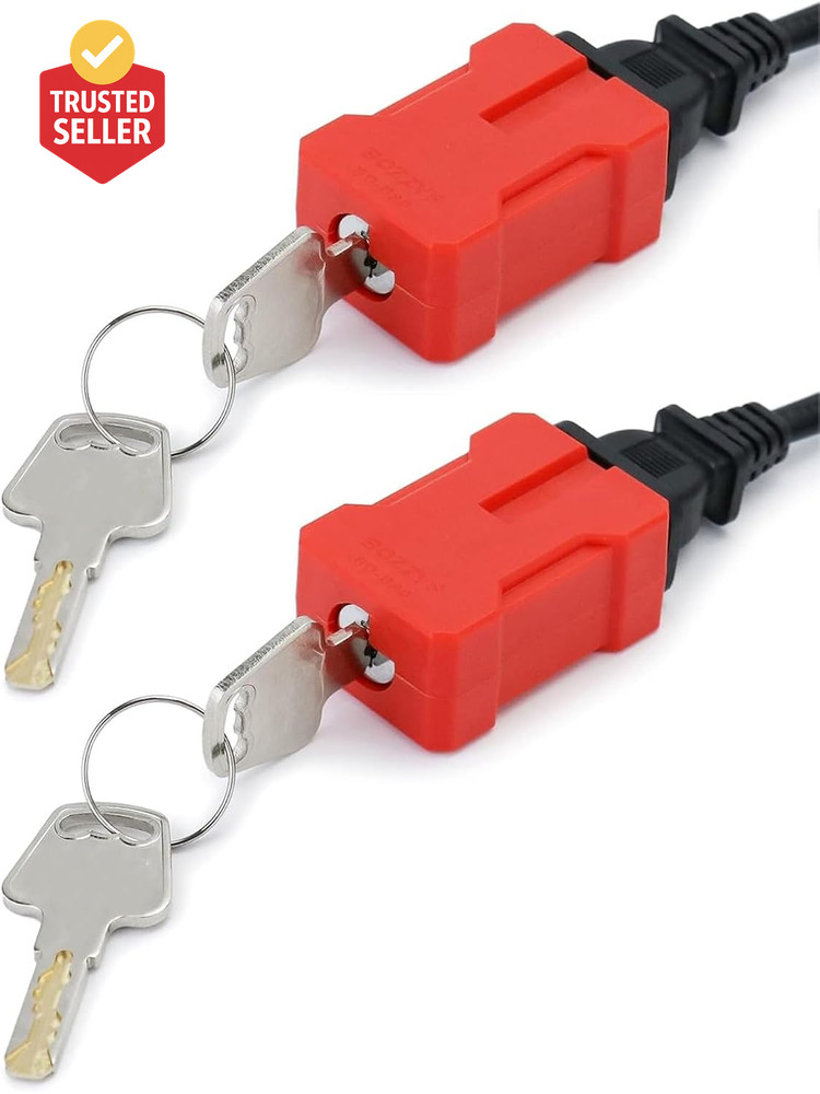 Plug Lock Electrical Cord Plug Lockout Device for Electrical Cord, 2 Pack Plug L