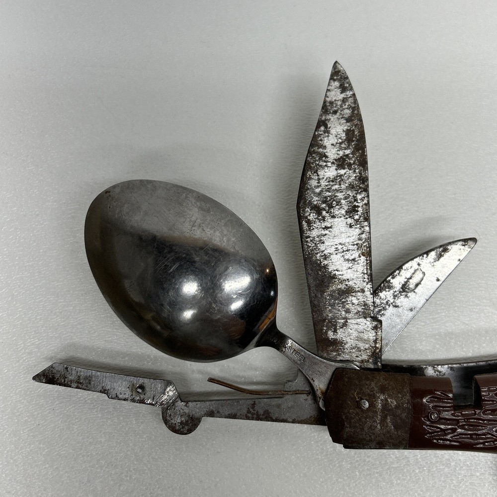 Vintage Multi-Functional Camping Survival Pocket Knife Tool
