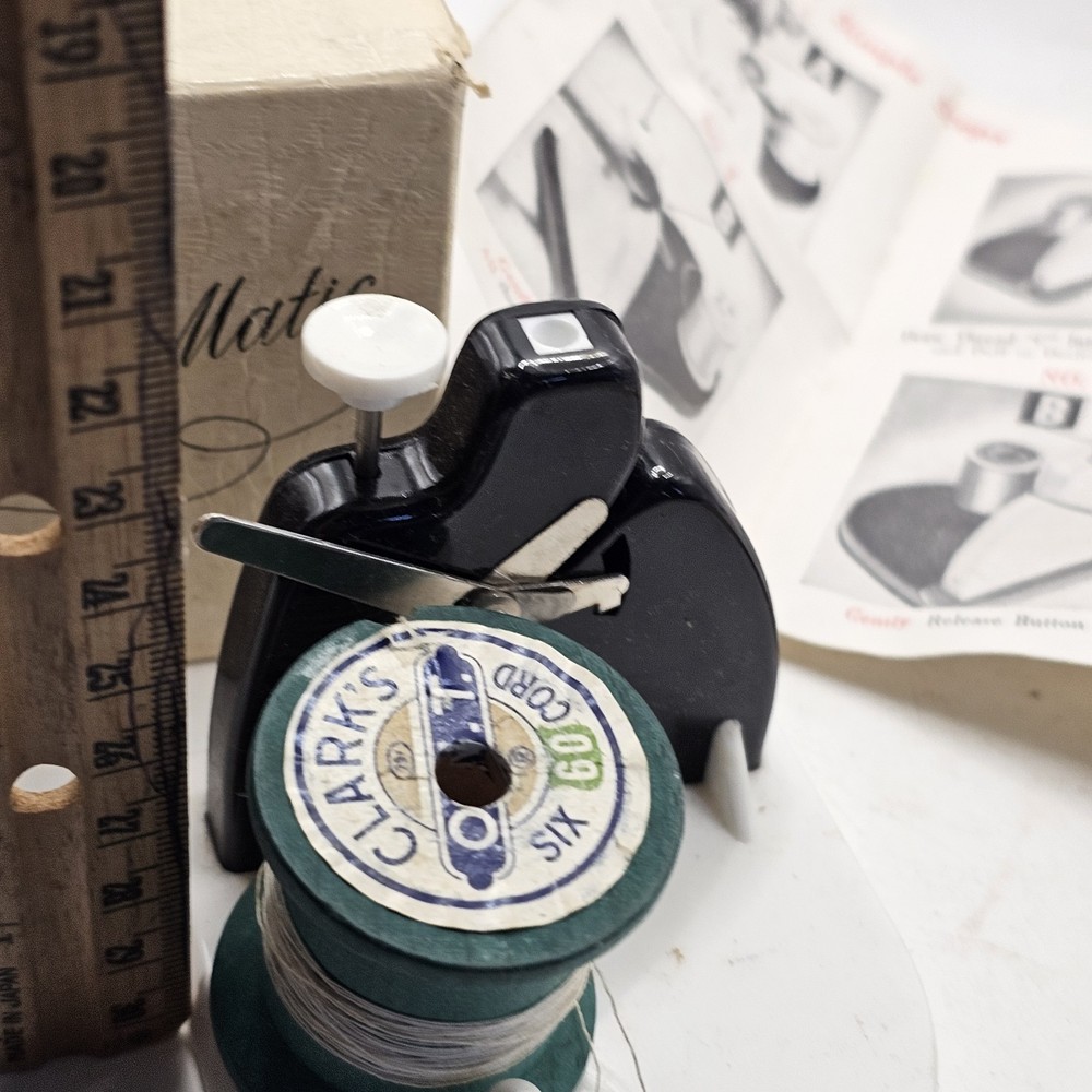 Vintage Thread-a Matic Sewing Automatic Needle Threader In Box 700 Instruct