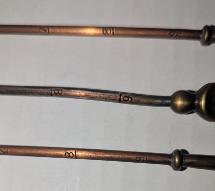 Vintage Medical Gynecological Uterine Sound / Probes Oddity Lot Of 3 (D3)