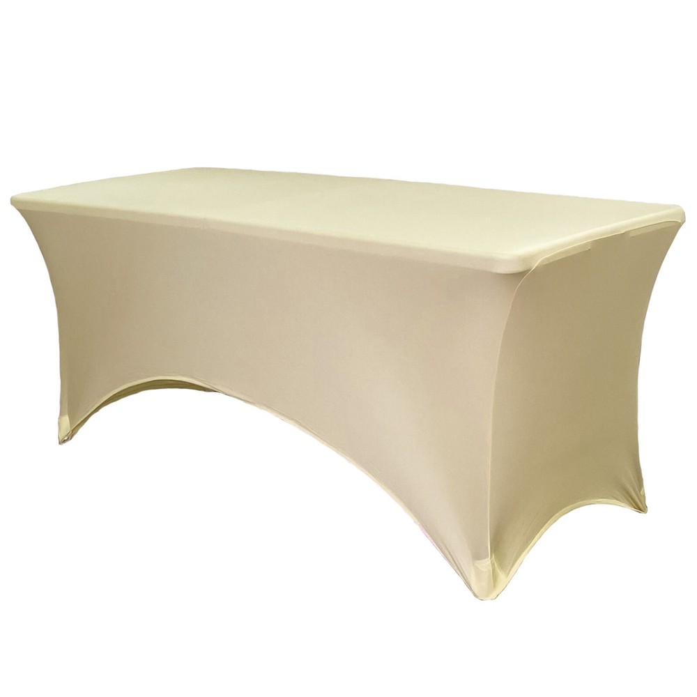 6 ft Rectangular Fitted Spandex Tablecloths, Party Folding Elastic Table Covers