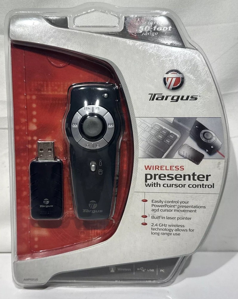 Targus Wireless Presenter Laser Pointer Remote AMP02US New & Sealed Genuine OEM