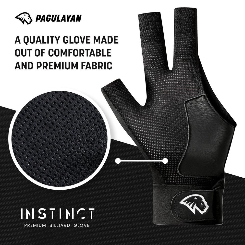 Pagulayan INSTINCT Pool/Billiard Glove, Left Hand - Small/Medium - 4 SIZES